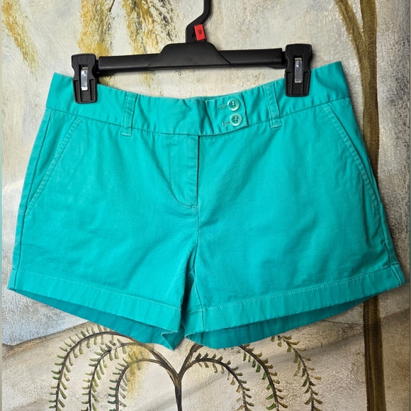 VINEYARD VINES Women's Chino Shorts - Turquoise - Size 4 Preppy Summer Beach - Picture 1 of 6